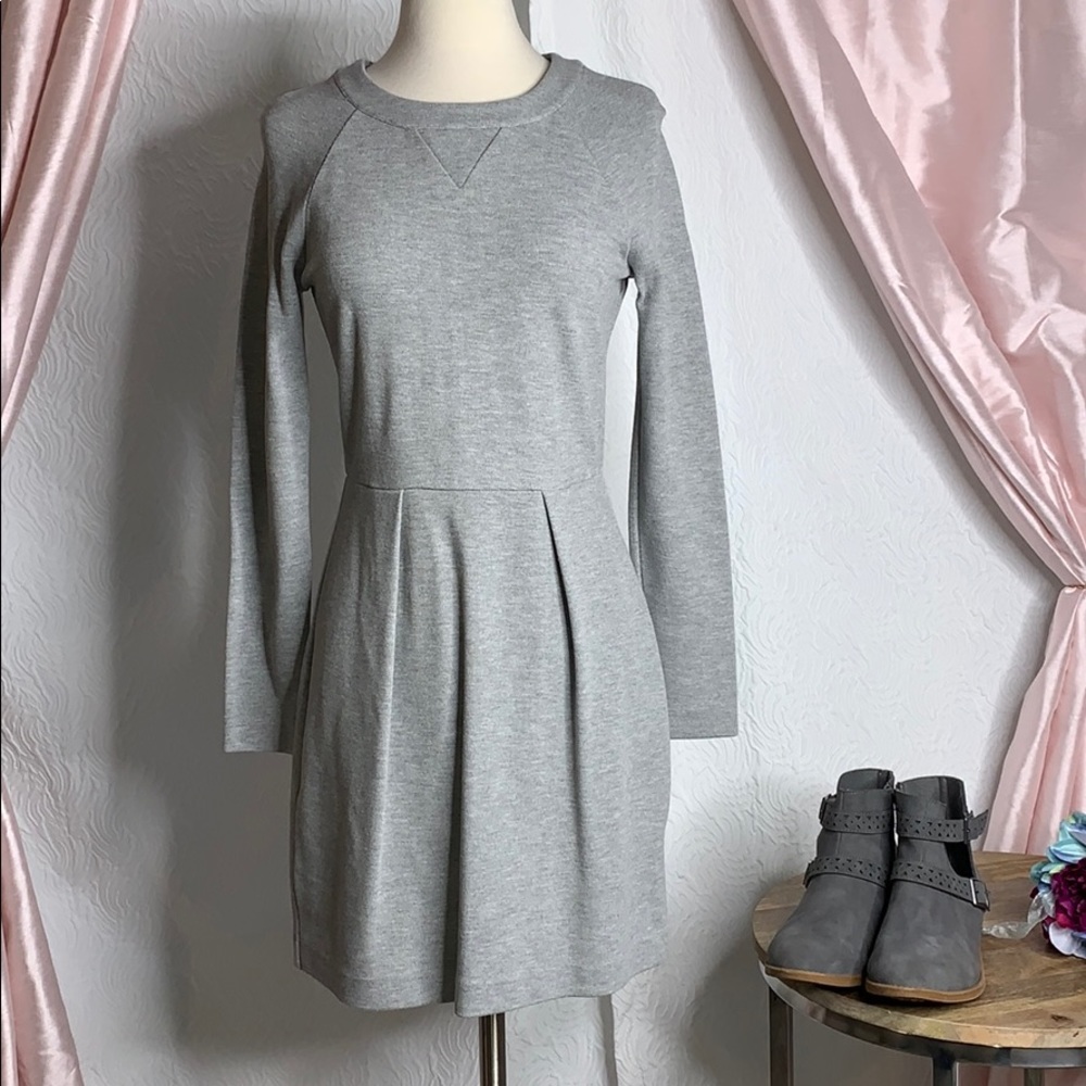 Madewell Gray long sleeve sweatshirt dress